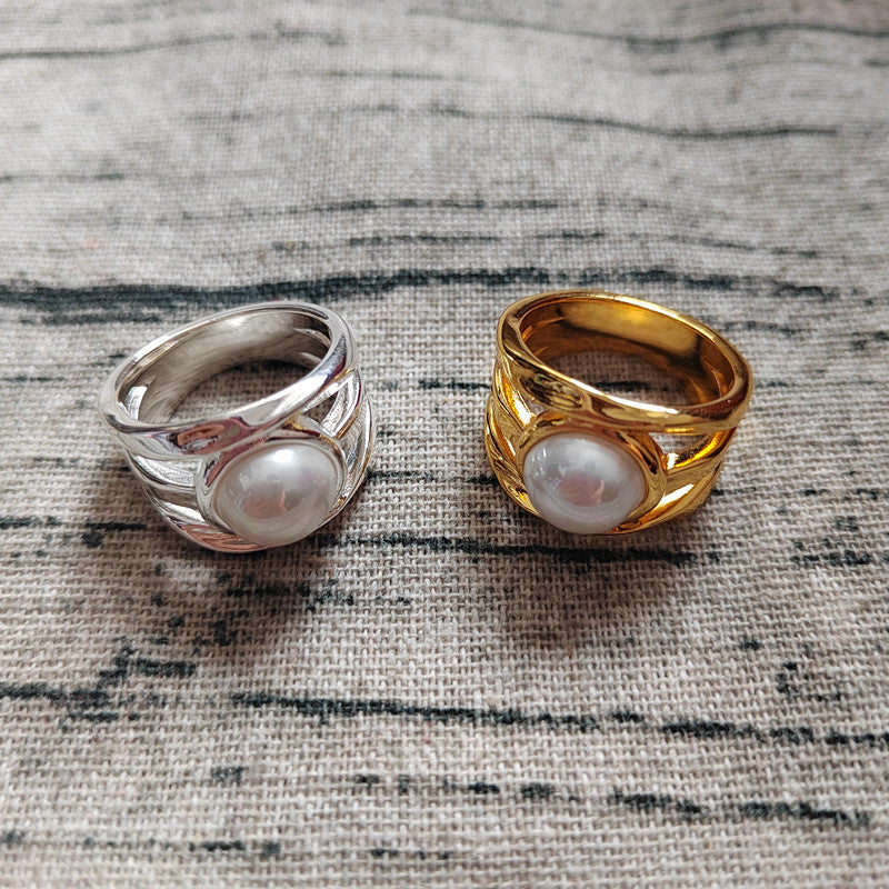 Anello Perla Cristallo